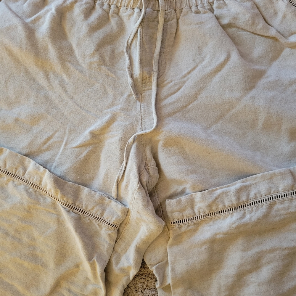 Lane Bryant Wide Leg Cream Pants